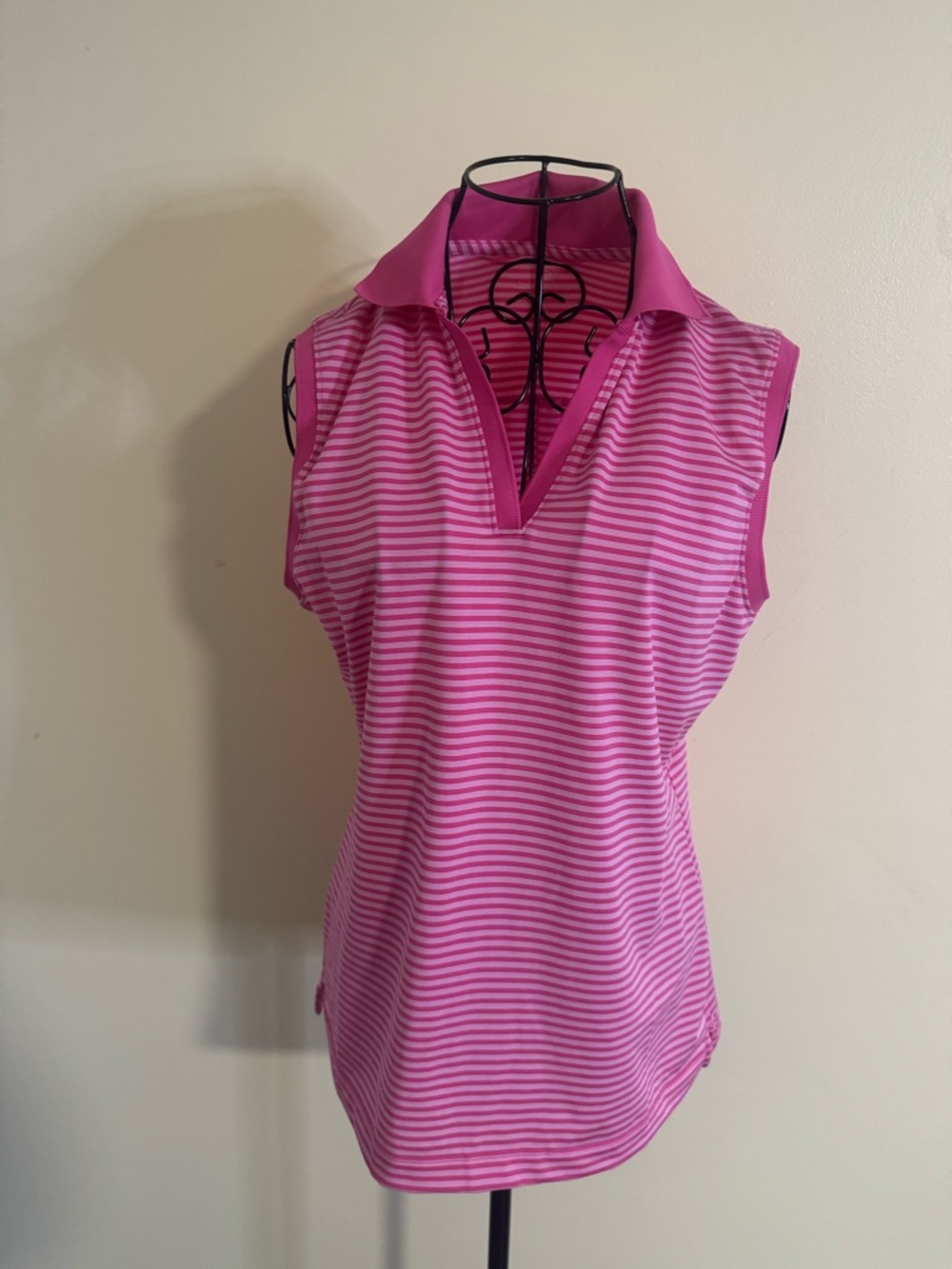 Vineyard Vines Golf Striped Sleeveless Performance Polo Top Size Small